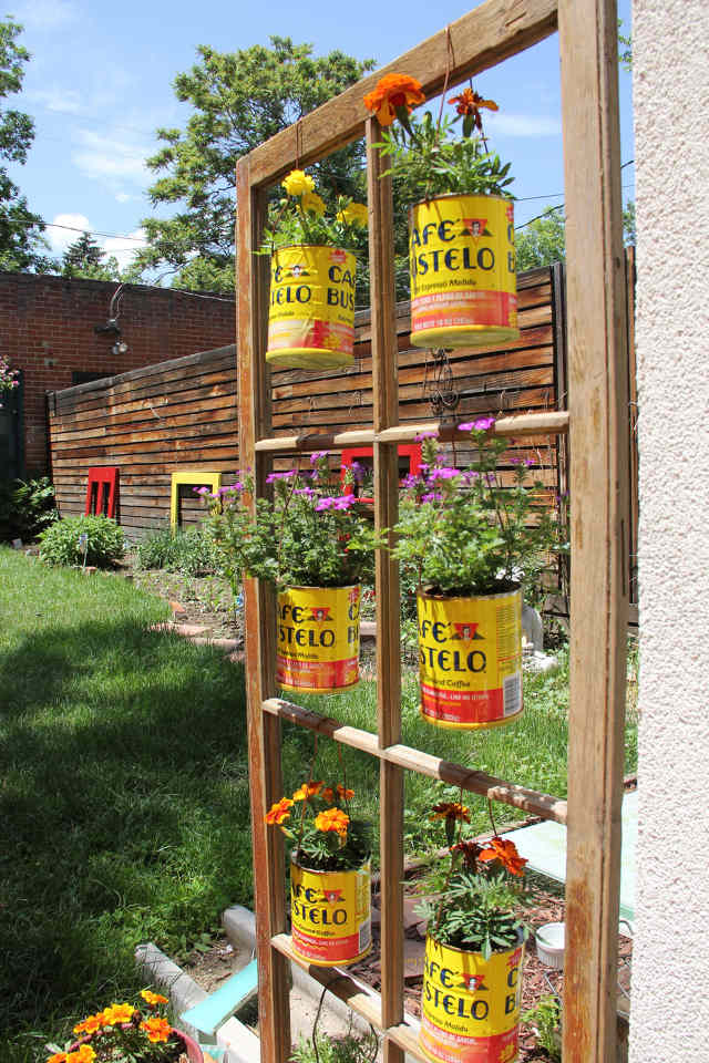 gardening crafts coffee cans
