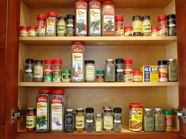 healing spices spice rack